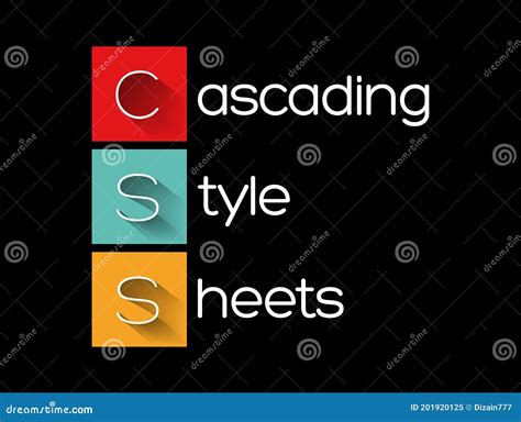 Css Cascading Style Sheets Acronym Technology Concept Background