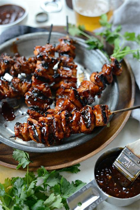 Simply Scratch Grilled Sticky Sweet Chicken Skewers Simply Scratch