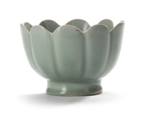 A Chinese Celadon Lotus Warming Bowl Song Dynasty