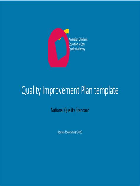 Fillable Online About The Acecqa Quality Improvement Plan Template Fax