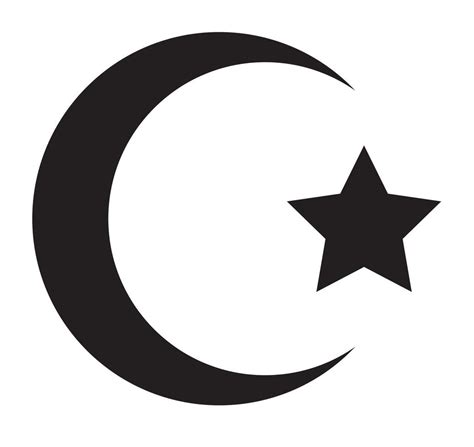 Islamisches Religi Ses Symbol Stern Und Halbmond Symbol