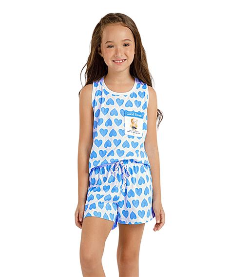 Pijama Feminino Infantil Curto Cor Amor Século Íntimo Lingerie