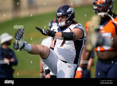 Denver Broncos Center Quinn Meinerz 77 Takes Part In Drills At An Nfl