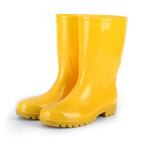 Oil Acid Resistant Steel Toe Insert Safety PVC Gumboots Rain Work Boots