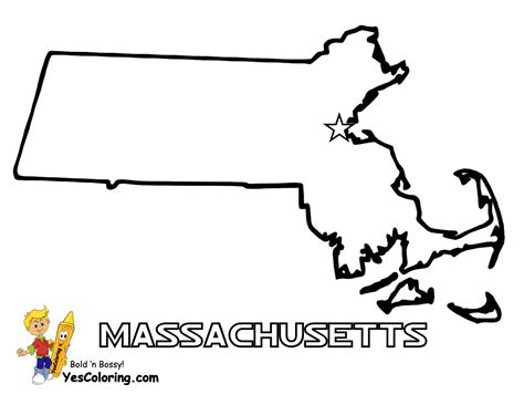 State Outline Of Massachusetts Clip Art Library