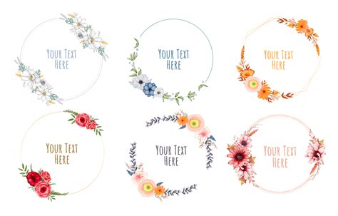 Download Hd Christmas Wreath Frame Png Watercolor Flower Border Png Images