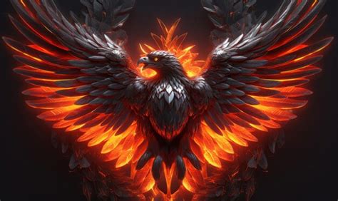 Premium Photo | Phoenix mythical bird artwork album full of fire and ...