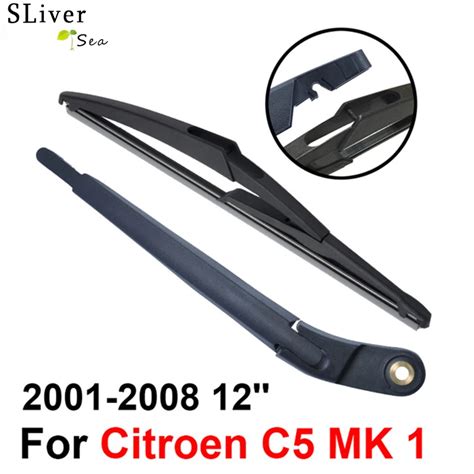 Sliverysea Rear Windscreen Wiper And Arm For Citroen C5 Mk 1 2001 2008 12 5 Door Estate High