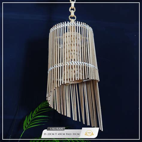 Jual Kap Lampu Bambu Krongso Hiasan Lampu Bahan Bambu Aesthetic