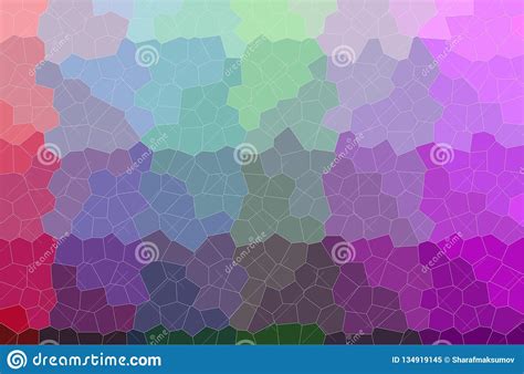 Illustration Of Abstract Purple And Green Little Hexagon Horizontal