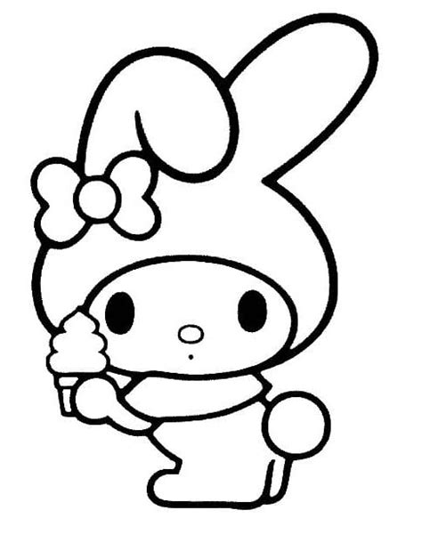 Dibujo Para Colorear Navidad My Melody Y Kuromi Dibujos Para Colorear