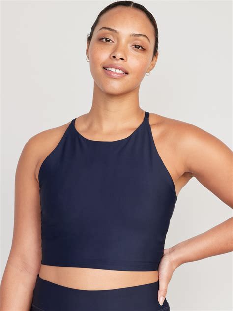 Light Support Powersoft Longline Sports Bra Old Navy