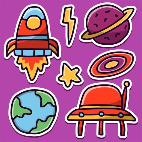 Dibujado A Mano Dibujos Animados Astronauta Kawaii Doodle Dise O De