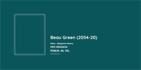 Beau Green 2054 20 Complementary Or Opposite Color Name And Code