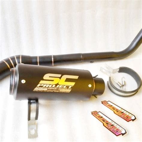 Exhaust Racing SC Project Fullsett Black Doff R15 MT15 Vixion CBR150