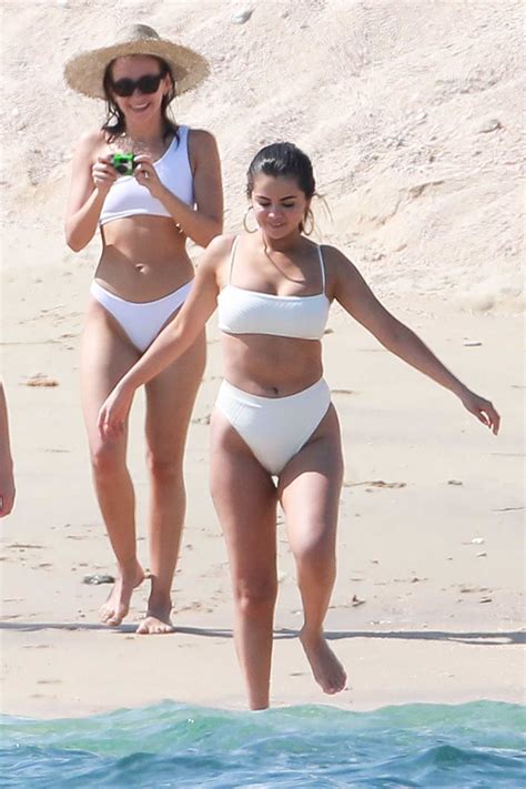 Selena Gomez In A White Bikini On The Beach In Cabo San Lucas 02 11