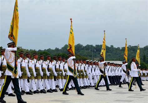 Agong Raja Permaisuri Berangkat Ke Istiadat Mengarak Panji Panji