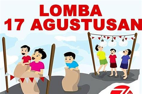 Gambar Lomba Tujuh Belas Agustus Animasi