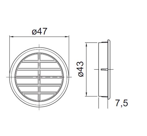 Grila Aerisire Rotunda D47 Mm