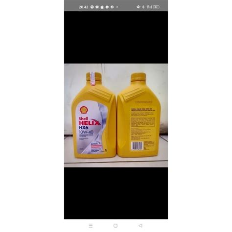 Jual Oli Mesin Shell Helix HX 6 SAE 10W 40 API SN Plus Kemasan 1 Liter