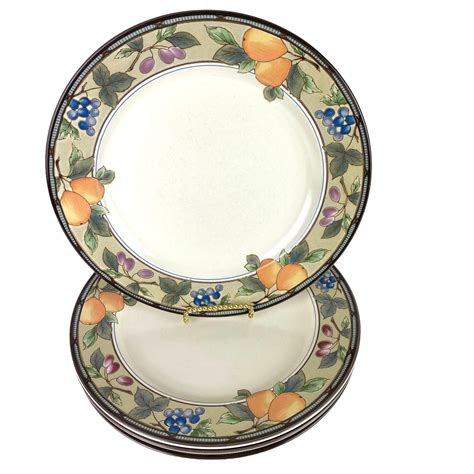 Mikasa Intaglio Garden Harvest Dinner Plates Cac Set Of Etsy