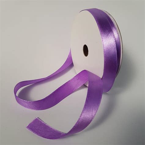 Satin Ribbon Single Sided Mm Lavender Desflora