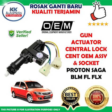 Proton Saga BLM FL FLX Premium Gun Actuator Central Lock Kunci Pin