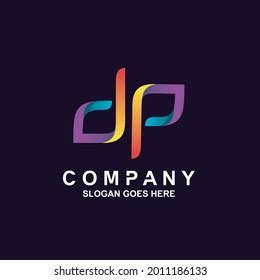 Letter D P Logo Design Stock Vector Royalty Free