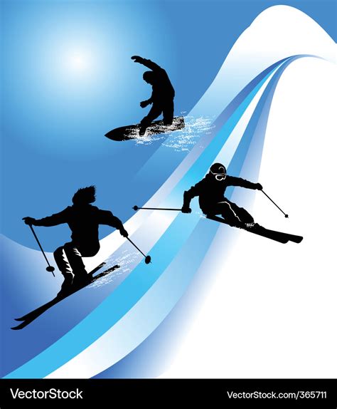 Skier Royalty Free Vector Image Vectorstock