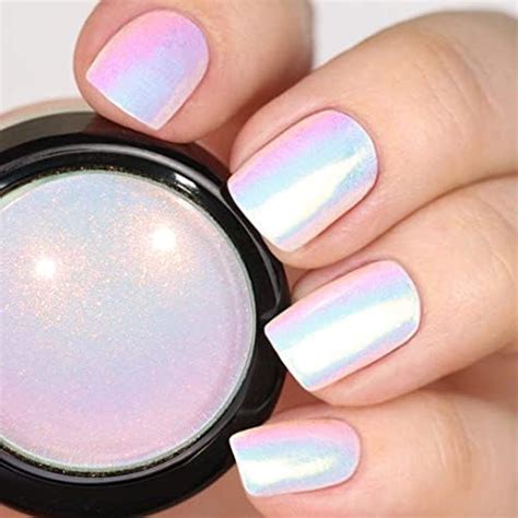 Amazon Prettydiva Aurora Chrome Nail Powder White Pearl Chrome