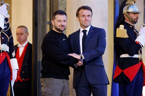 Zelensky Arrives In Paris Meets Macron On Third Leg Of European Tour