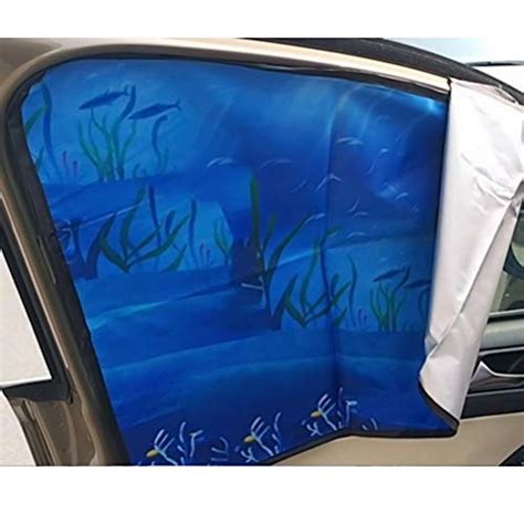 ZATOOTO Car Side Window Sun Shades Front Rear 4 Pcs Magnetic Privacy