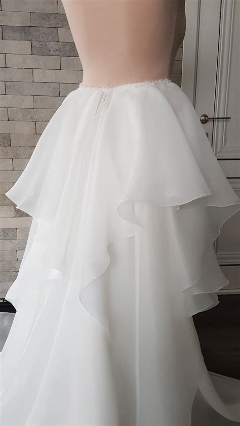 Detachable Wedding Overskirt Removable Wedding Train Organza Etsy