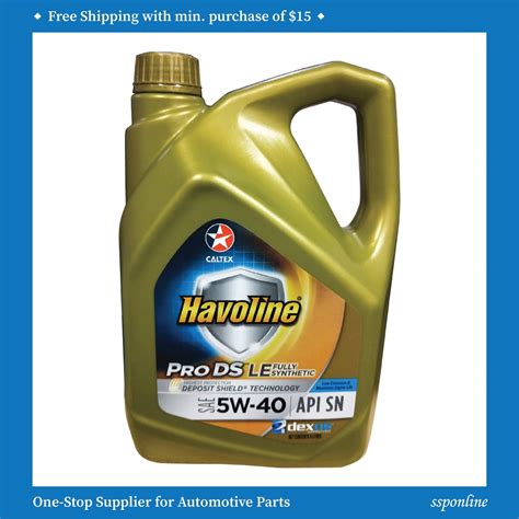 500002LPL CALTEX Havoline 5W40 Pro DS Fully Synthetic API SN (4L ...