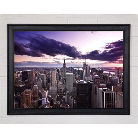 Ebern Designs Aerial View Of New York City At Dusk Single Picture