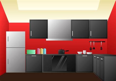 Kitchen Room Vector Art, Icons, and Graphics for Free Download