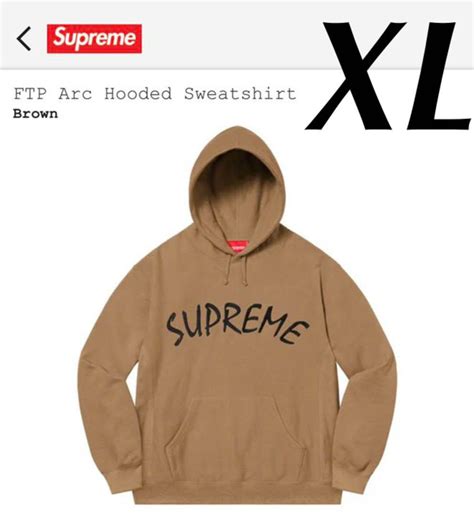 Supreme シュプリーム 18ss Sleeve Embroidery Hooded Sweatshirt スウェットパーカー オレンジ