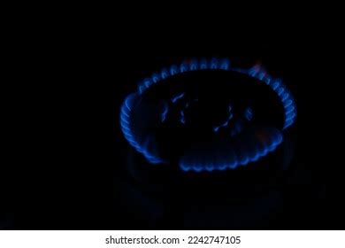 Natural Gas Burning Blue Flames On Stock Photo Shutterstock