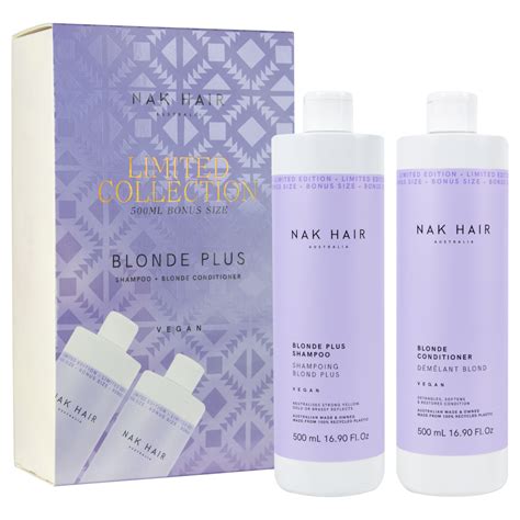 NAK Hair Blonde Plus Shampoo And Conditioner 500ml Duo Free Post