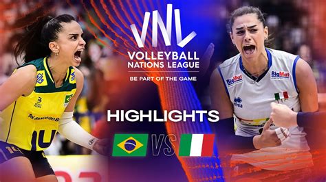 🇧🇷 Bra Vs 🇮🇹 Ita Highlights Week 3 Women S Vnl 2023 Youtube