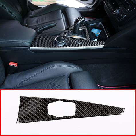 Real Carbon Fiber Interior Multimedia Panel Cover Trim For BMW 3 Series