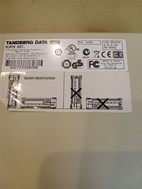 Tandberg Data Slr75 38gb75gb Slr Ext Tape Drive Scsi Ebay