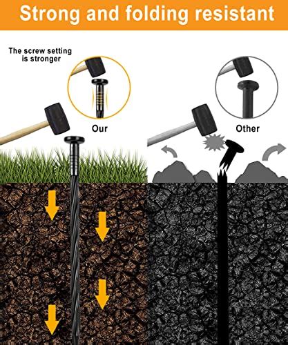 50 Pack Plastic Edging Stakes 8 Inch Edging Spikes Spiral Nylon Landscape