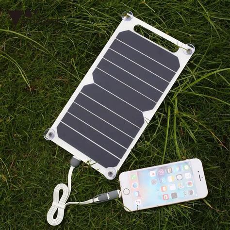 Amzdeal V W Solar Power Charging Panel Travel Charger For Smart Phone