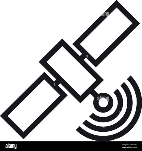 Broadcasting Satellite Icon Artificial Space Transmitter With Radio