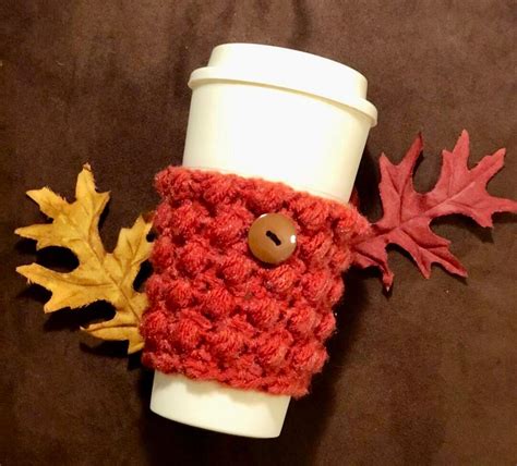 Crochet Cup Holder, Reusable Coffee Sleeve/ Pumpkin Cozie - Etsy