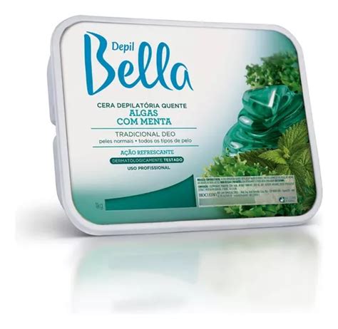 Cera Quente Em Barra Algas Menta Deo Depil Bella 1kg