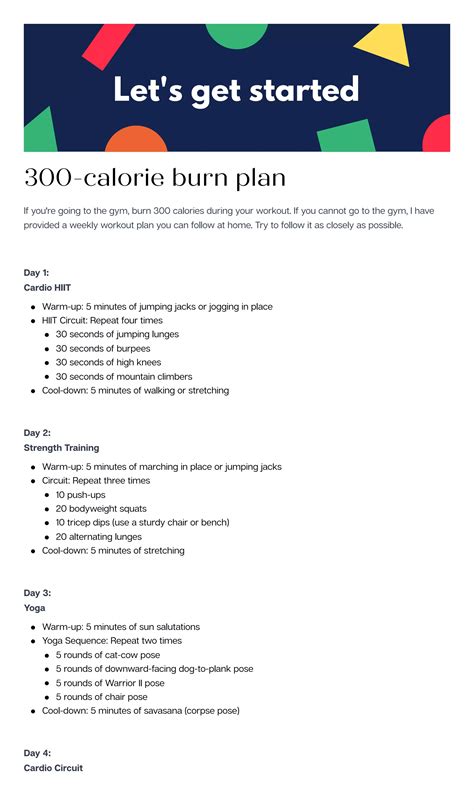 300 Calorie Burn Planpdf