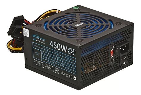 Fonte Gamer Atx 450W Real Bivolt Cowboy Silenciosa Knup KP 533 Sobraltech