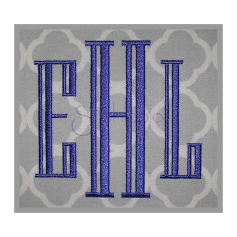 Engraved Embroidery Monogram 1 5 2 2 5 3 4 Stitchtopia